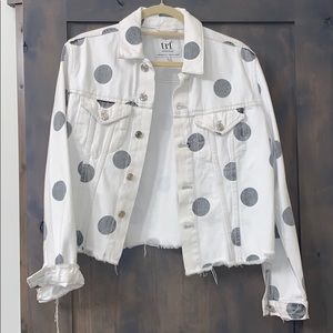 Zara Polka Dot Jean Jacket.